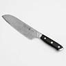 Нож Santoku TX-D6 ламинат (Сталь: обкладки нержавеющий дамаск, центр VG10, рукоять G10) 1