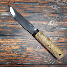 Нож Якут большой с кованным долом (Х12МФ, Карельская береза)