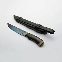 Нож Осётр (Сложный мазаичный дамаск, граб)