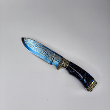 Нож Бобр (Мозаичный дамаск, Акрил)