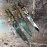 Набор кухонных ножей из кованной стали (95Х18, Рукоять - кап клена) 2
