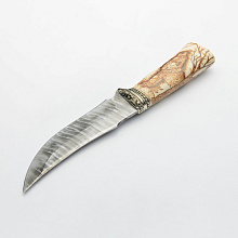 Нож Восток (Дамасская сталь, Рог лося, гравировка - ВОЛК)